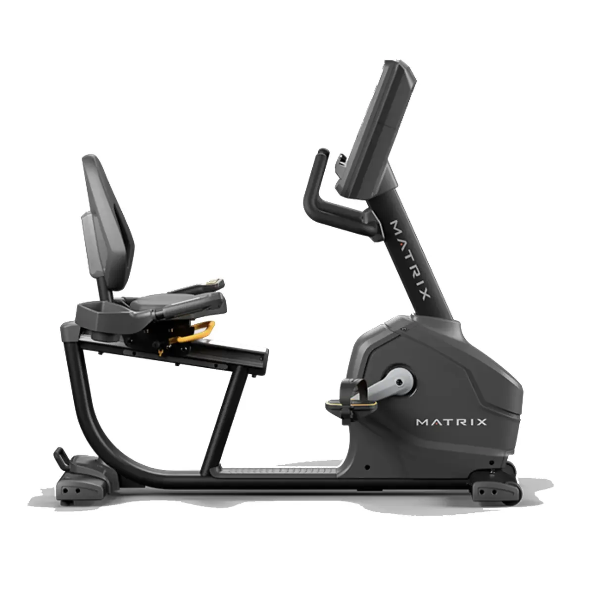 Matrix Endurance Touch Commercial recumbent bike with ergonomic seat and back support