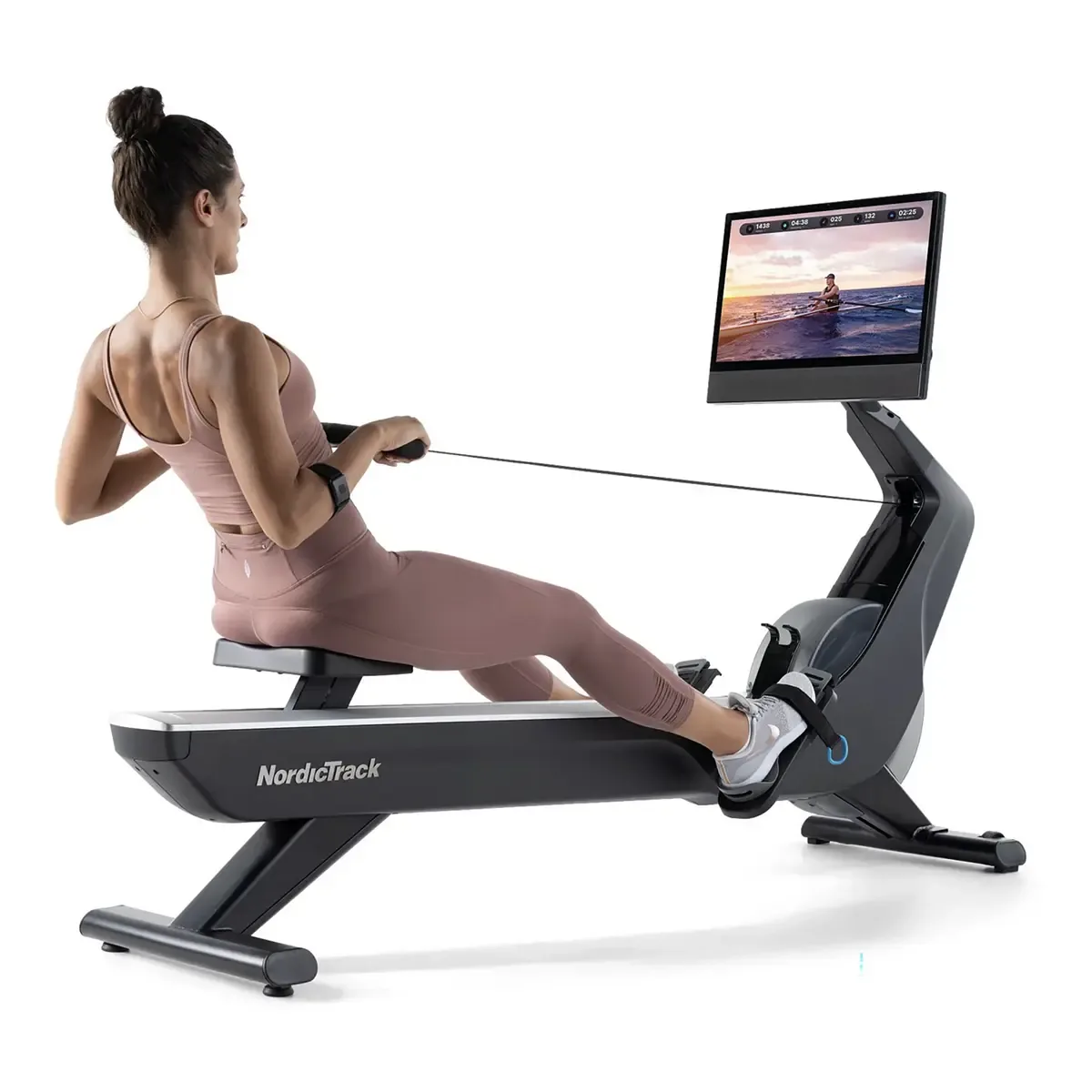 NordicTrack rower with digital resistance and oversized pedals