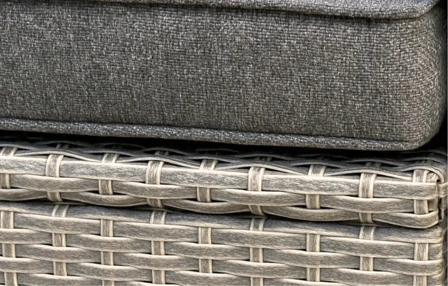 Stockholm Rattan Grey 4 Seater Garden Chaise Lounge & Armchair Set