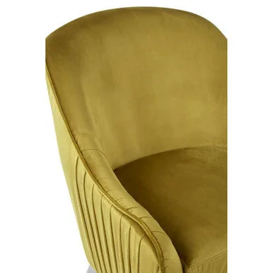 Louxor Mustard Velvet Armchair