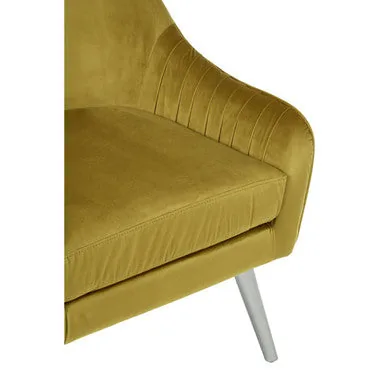 Louxor Mustard Velvet Armchair