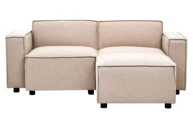 Natural Fabric Modular Ottoman, Toulouse