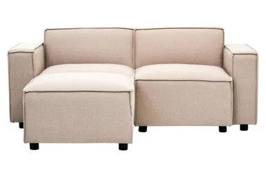 Natural Fabric Modular Ottoman, Toulouse