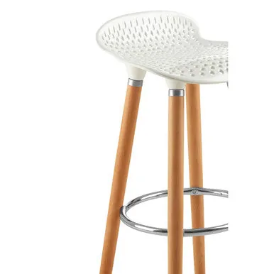 Stockholm Matte White Bar Stool