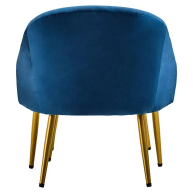 Yasmeen Midnight Blue Chair & Footstool