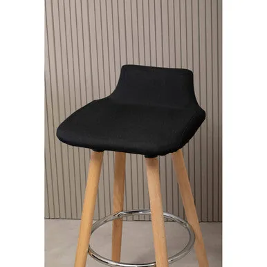 Stockholm Black Leather Seat Bar Stool