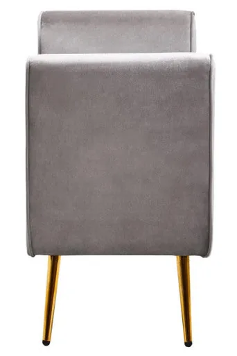 Loretta Grey Velvet Ottoman Storage Bench