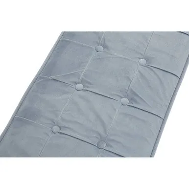 Allure Powder Blue & Gold Tufted Bench