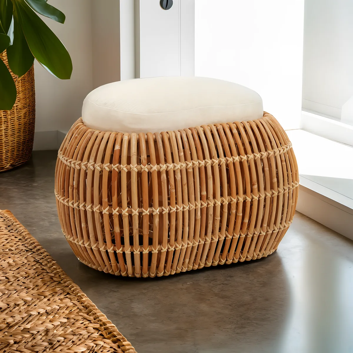 Manado Natural Rattan Bean Bench