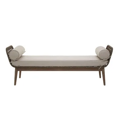 Opus Rope Woven Longue Bench With Cushions