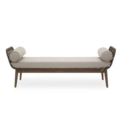 Opus Rope Woven Longue Bench With Cushions
