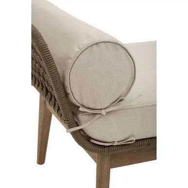 Opus Rope Woven Longue Bench With Cushions