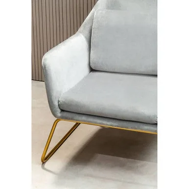 Stockholm Grey Velvet Armchair