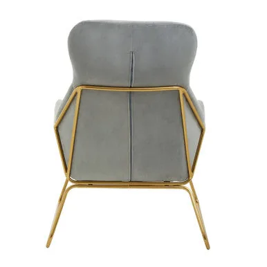 Stockholm Grey Velvet Armchair