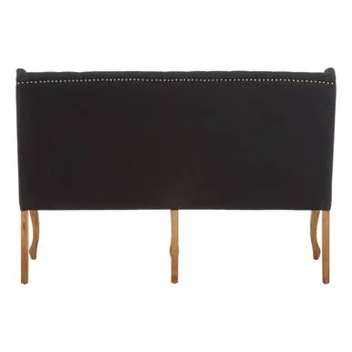 2 Seat Black Bench Sofa, Harrison