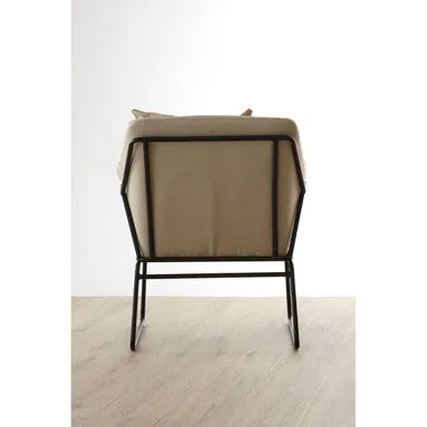 Stockholm Stone Fabric Black Scandinavian Armchair