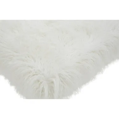 Clarence Fur Bench With Gold Legs