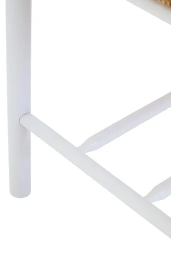 Bandar Small Natural Rope & White Wood Bench