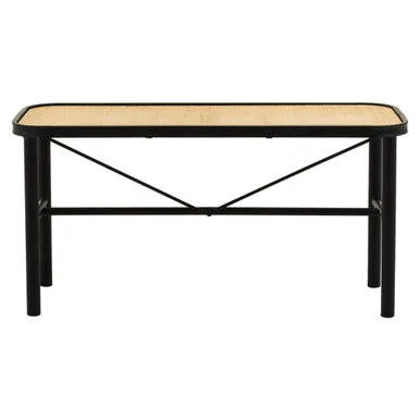 Depok Metal & Rattan Bench