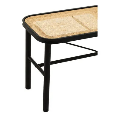 Depok Metal & Rattan Bench