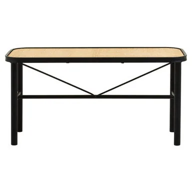 Depok Metal & Rattan Bench