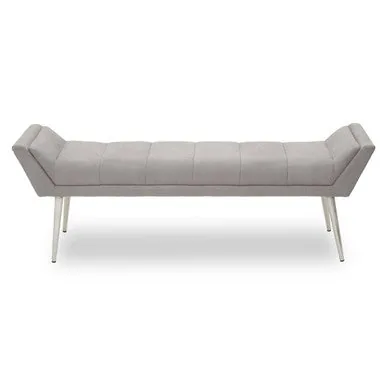 Gilden Grey Bench With Angular Base