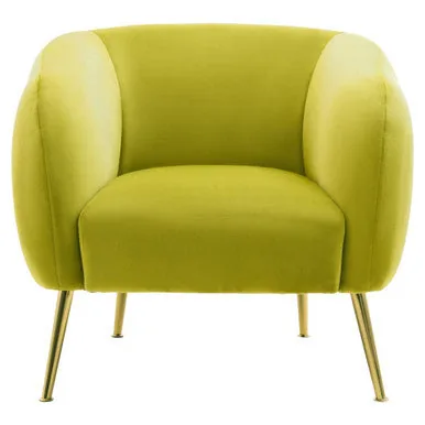 Yasmeen Olive Velvet Armchair
