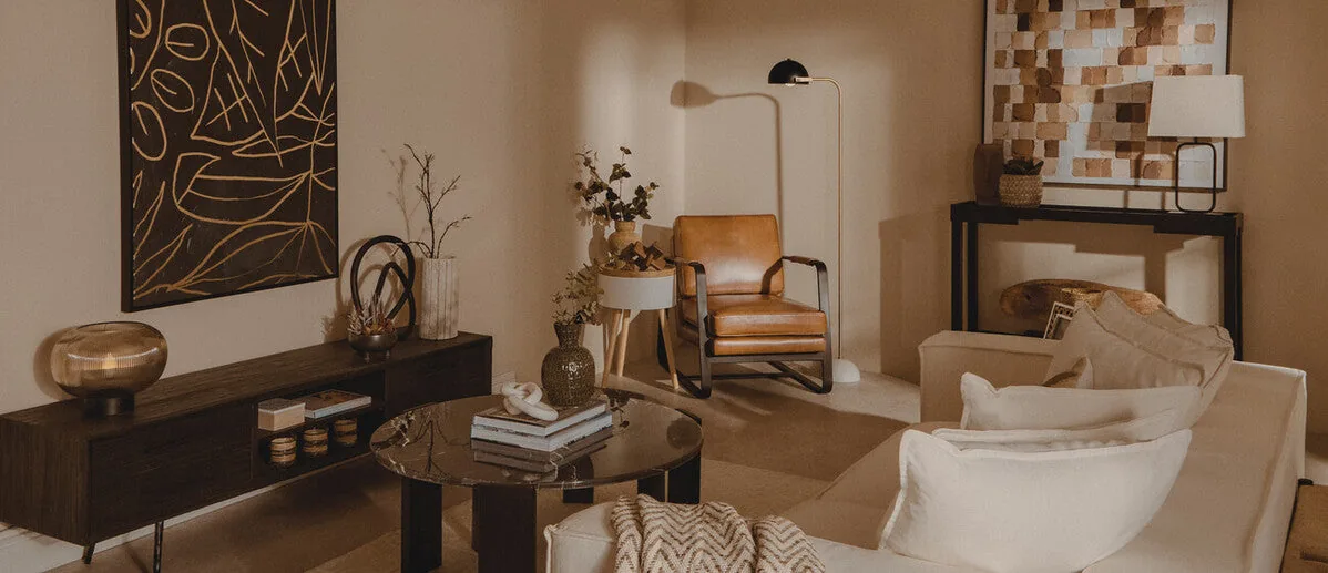 Buffalo Brown Leather Armchair With Black Iron Frame