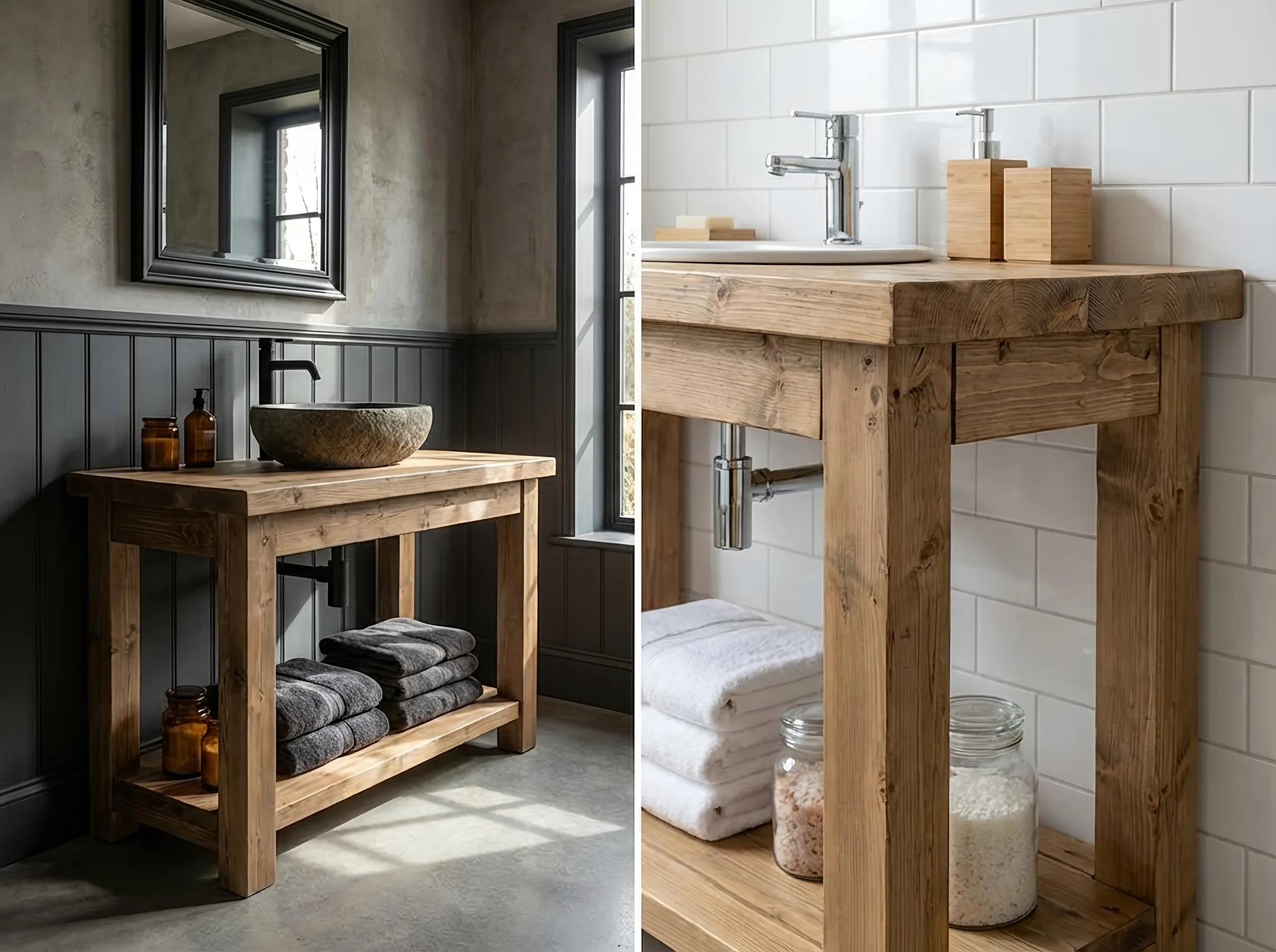 TORO Solid Wood Bathroom Vanity Cabinet