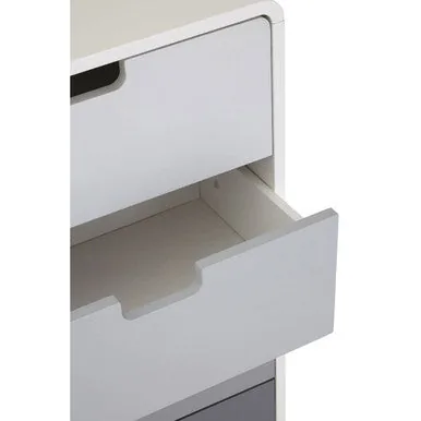 Milo 4 Drawer Rubberwood Grey Contemporary Cabinet