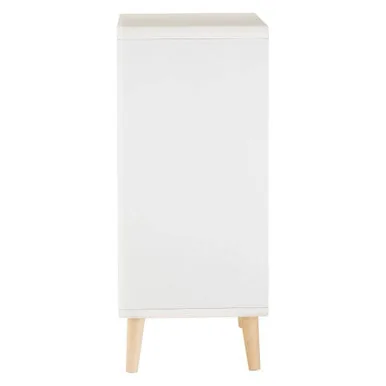 Milo 4 Drawer Rubberwood Grey Contemporary Cabinet