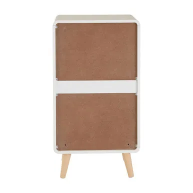 Milo 4 Drawer Rubberwood Grey Contemporary Cabinet