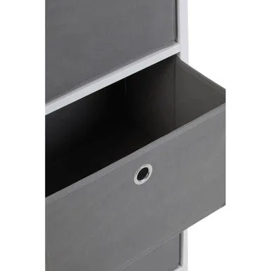 Lindo 4 Grey Fabric Drawers Cabinet