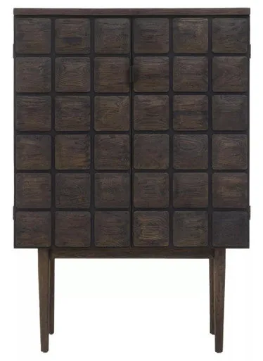 Lucca Recycled Dark Oak Wood Cabinet