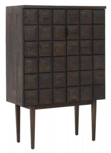 Lucca Recycled Dark Oak Wood Cabinet