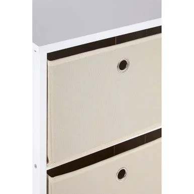 Lindo 3 Natural Fabric Drawers Cabinet