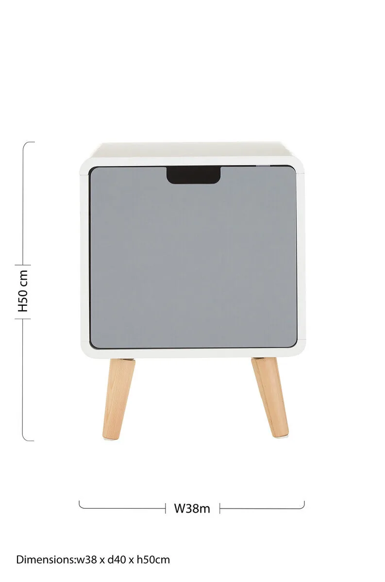 Milo 1 Door Natural Contemporary Cabinet