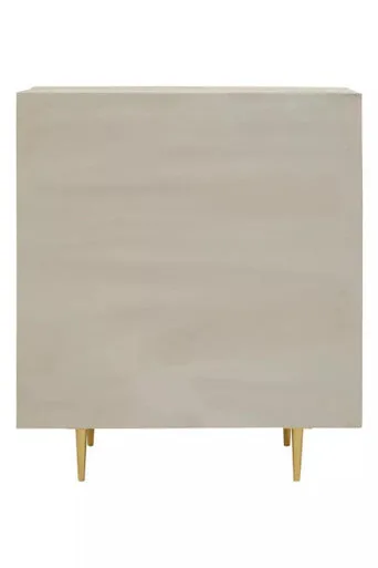 Sareel Two Door Mango Wood Grey Contemporary Cabinet