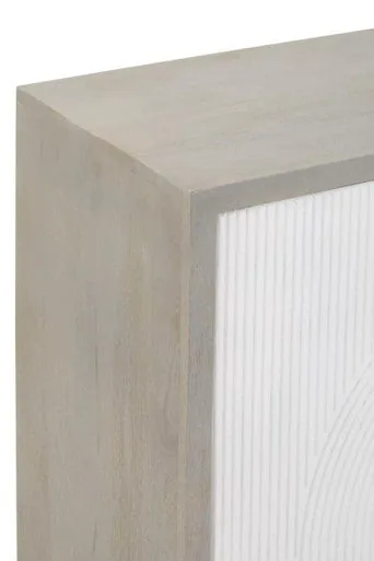 Sareel Two Door Mango Wood Grey Contemporary Cabinet