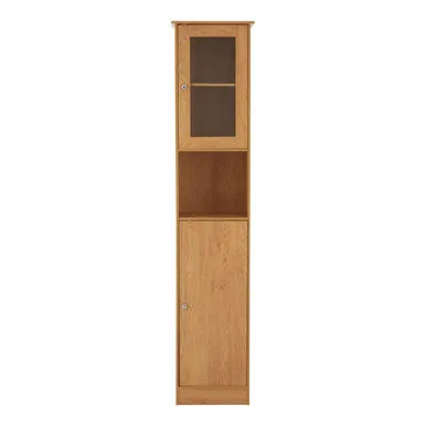 Portland Tall Oak Veneer Cabinet