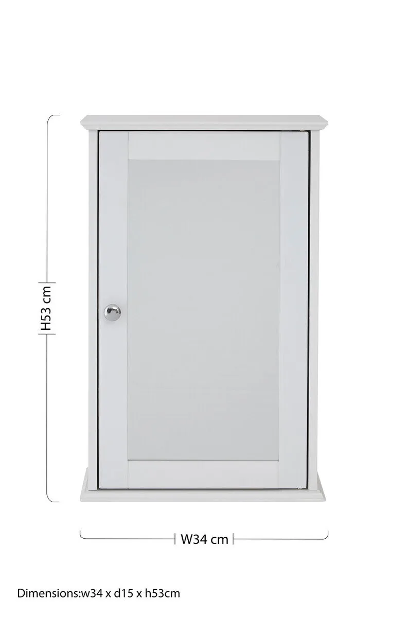 Portland Mirrored Natural Contemporary Cabinet