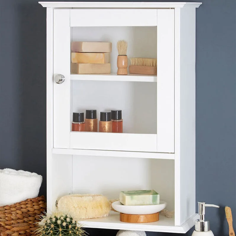 Portland Wall White Contemporary Cabinet