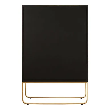 Modica Oak Wood & Brushed Gold Cabinet