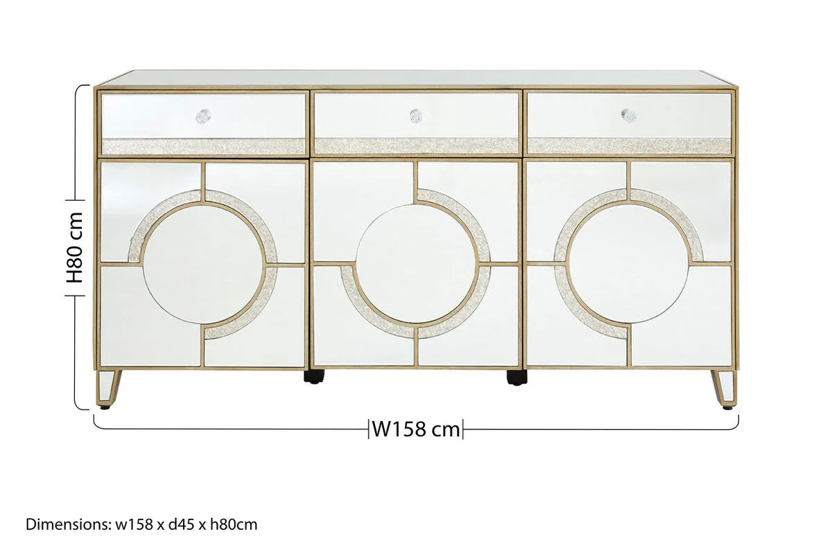 Knightsbridge Glass Silver Cabinet