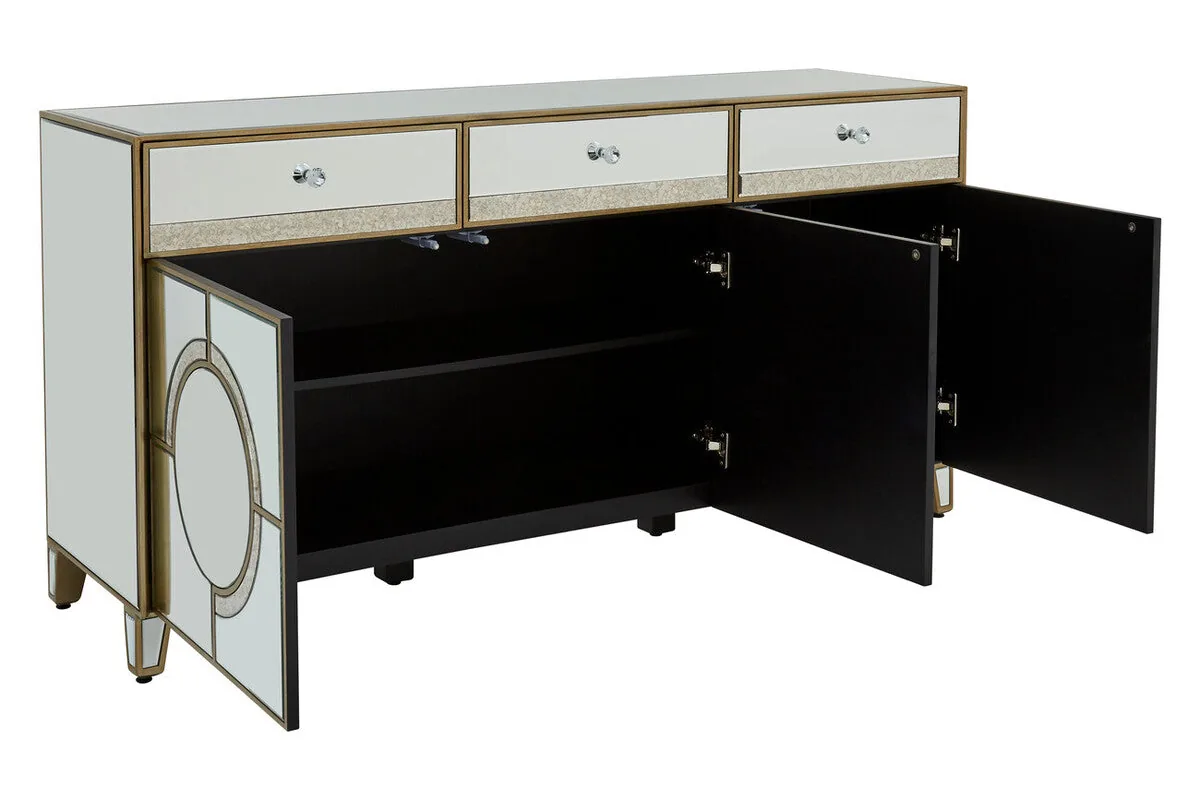Knightsbridge Glass Silver Cabinet