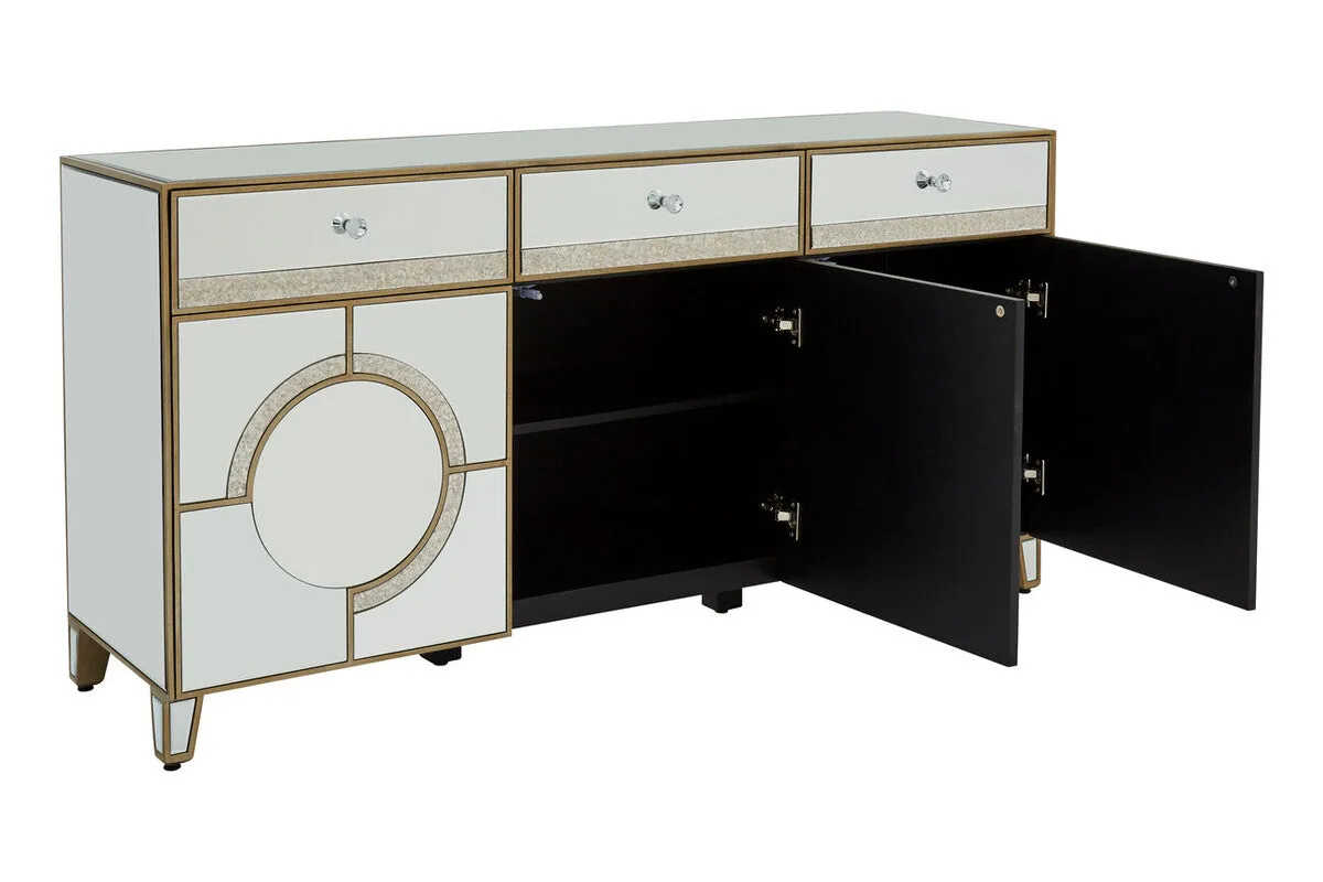 Knightsbridge Glass Silver Cabinet