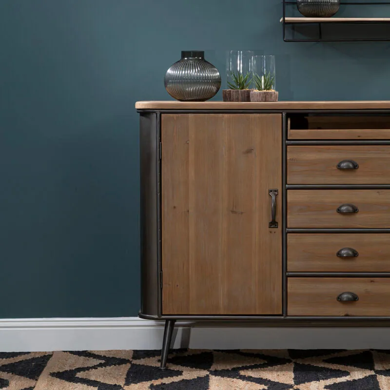 Trinity 4 Drawer Black Industrial Cabinet