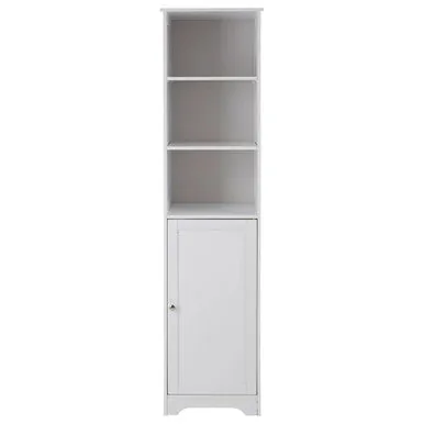 Portern Single Door Pine White Modern Cabinet
