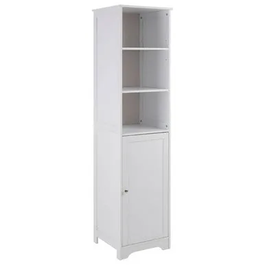 Portern Single Door Pine White Modern Cabinet