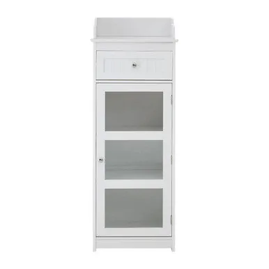 Portland Glass Door Floor Standing Cabinet
